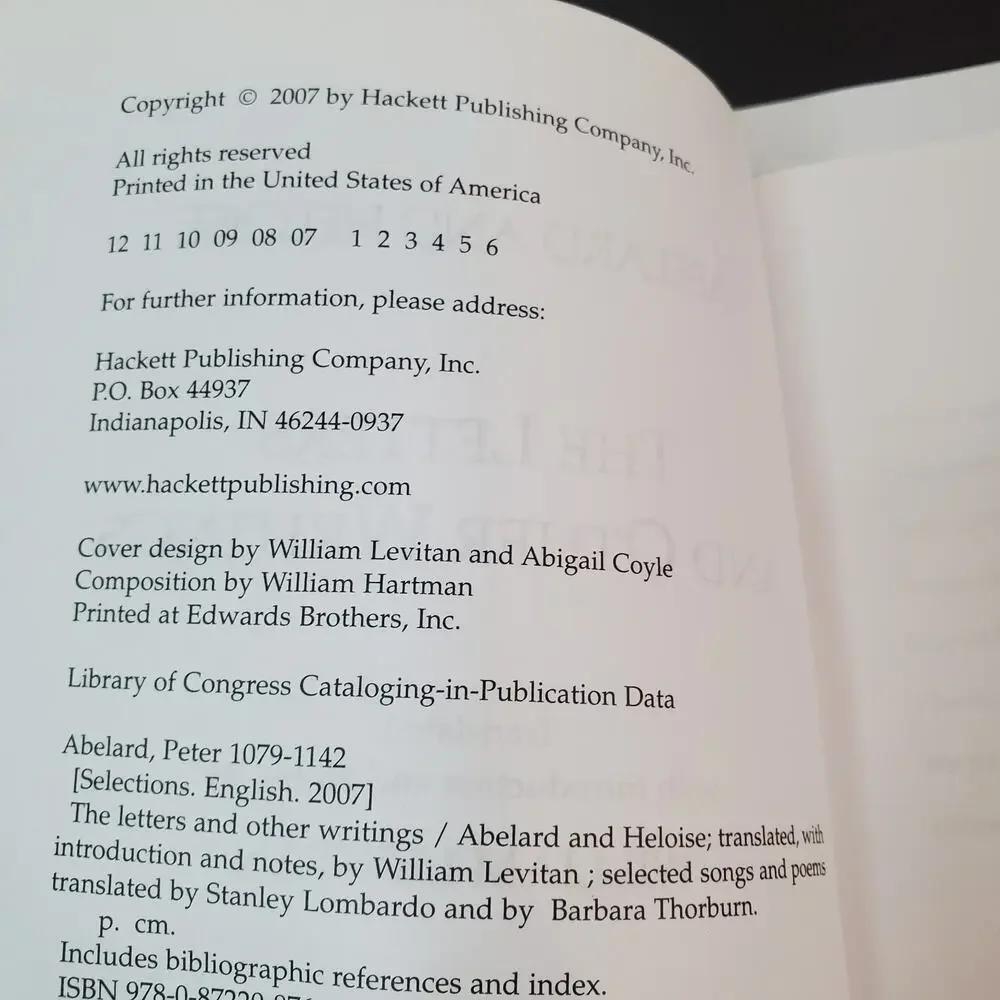 Abelard and Heloise: The Letters and Other Writings [Hackett Classics]